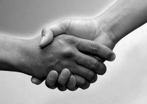 black-and-white-shake-hands